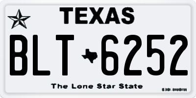 TX license plate BLT6252