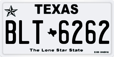 TX license plate BLT6262