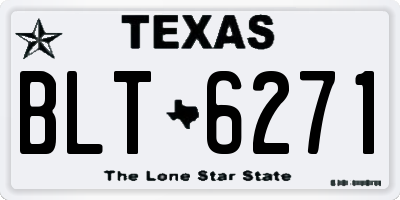 TX license plate BLT6271