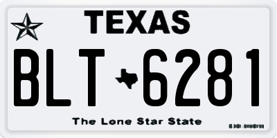 TX license plate BLT6281