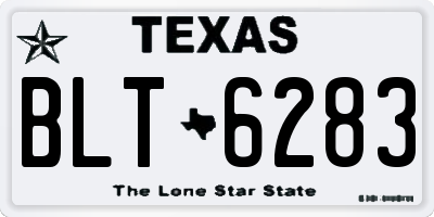 TX license plate BLT6283