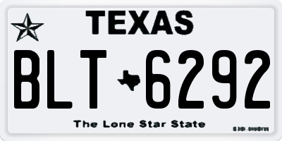 TX license plate BLT6292