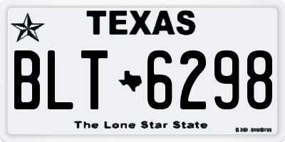 TX license plate BLT6298