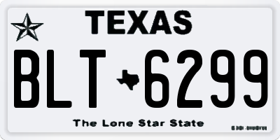 TX license plate BLT6299