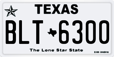 TX license plate BLT6300