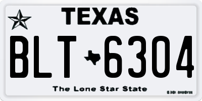 TX license plate BLT6304