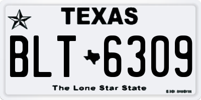 TX license plate BLT6309