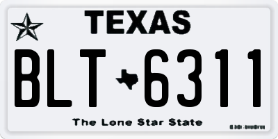 TX license plate BLT6311