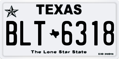 TX license plate BLT6318
