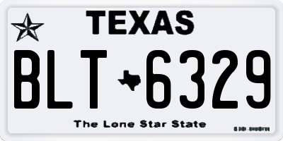 TX license plate BLT6329