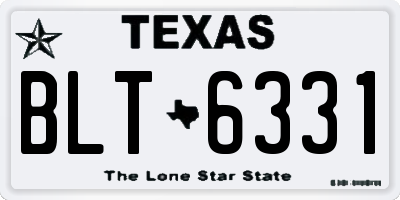 TX license plate BLT6331