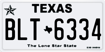 TX license plate BLT6334