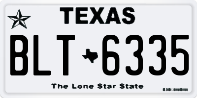 TX license plate BLT6335