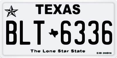 TX license plate BLT6336