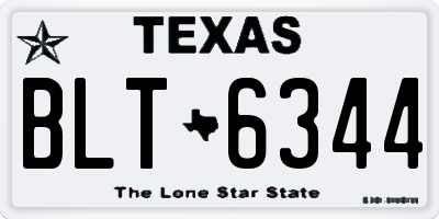 TX license plate BLT6344