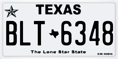 TX license plate BLT6348