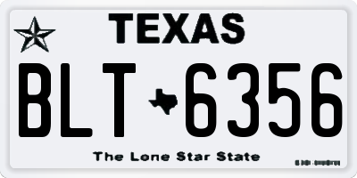 TX license plate BLT6356