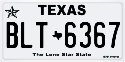 TX license plate BLT6367