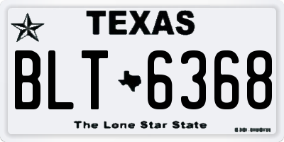 TX license plate BLT6368