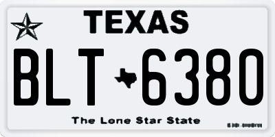 TX license plate BLT6380