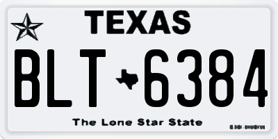 TX license plate BLT6384