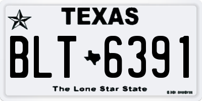 TX license plate BLT6391