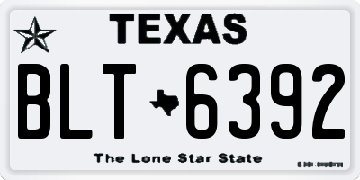 TX license plate BLT6392