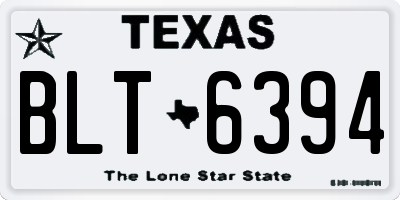TX license plate BLT6394
