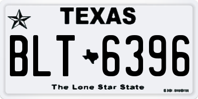 TX license plate BLT6396