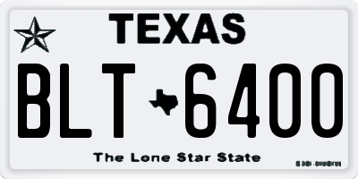 TX license plate BLT6400
