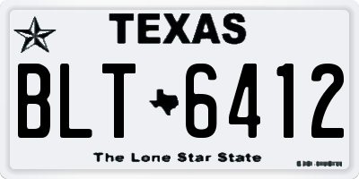 TX license plate BLT6412