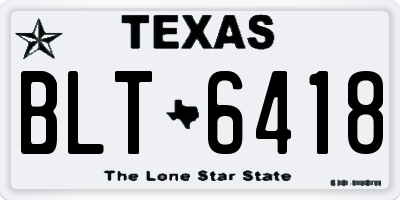 TX license plate BLT6418
