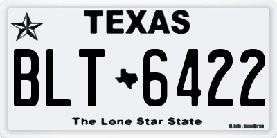 TX license plate BLT6422