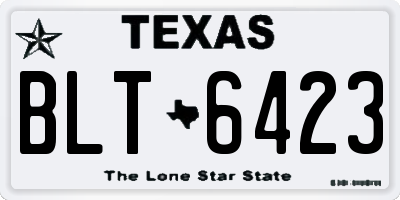 TX license plate BLT6423