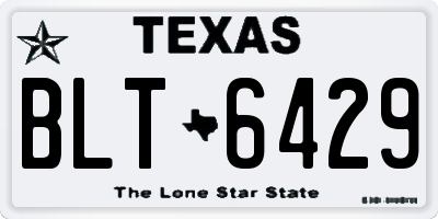 TX license plate BLT6429
