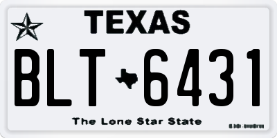 TX license plate BLT6431