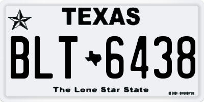 TX license plate BLT6438