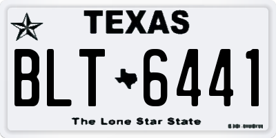 TX license plate BLT6441