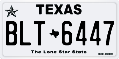 TX license plate BLT6447