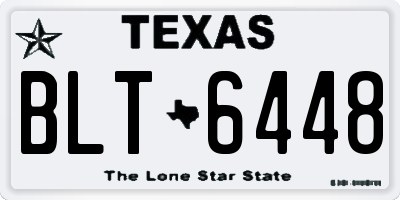 TX license plate BLT6448