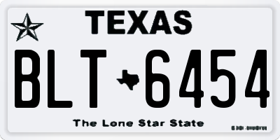 TX license plate BLT6454