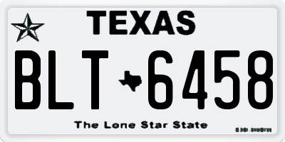TX license plate BLT6458