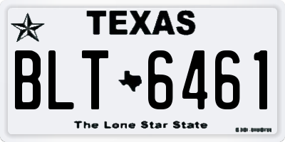 TX license plate BLT6461