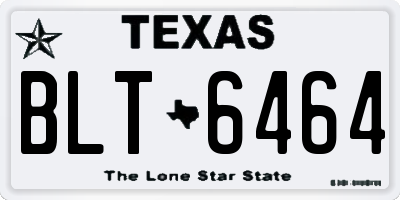 TX license plate BLT6464