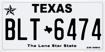 TX license plate BLT6474