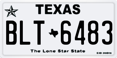 TX license plate BLT6483