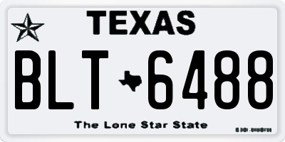 TX license plate BLT6488
