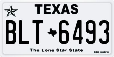 TX license plate BLT6493