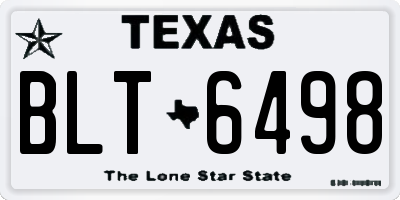 TX license plate BLT6498
