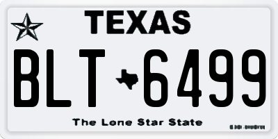 TX license plate BLT6499